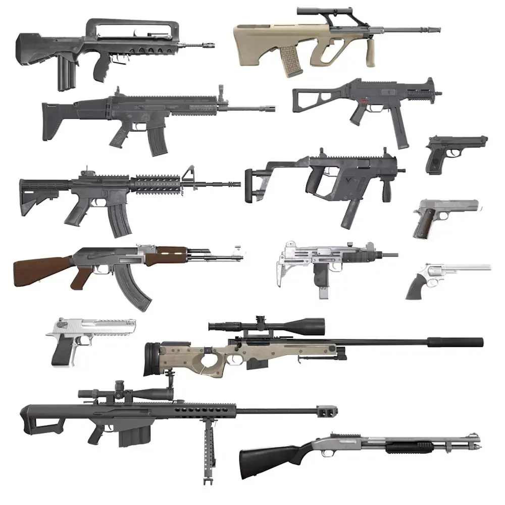 15 In 1 Weapon Pack Low-poly 3D model