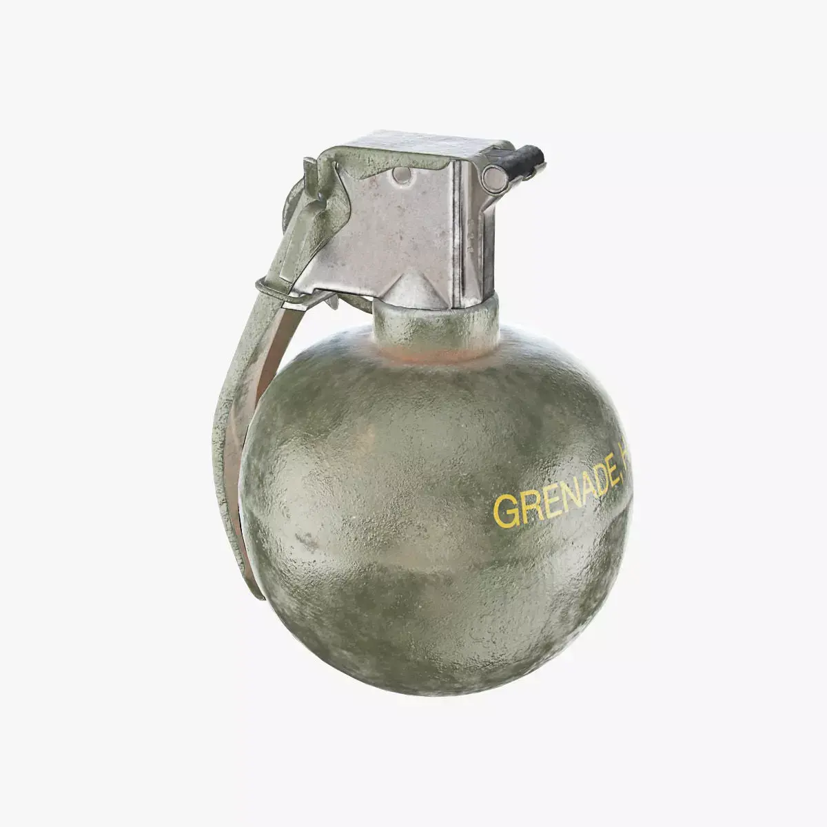 M67 Grenade Low-poly 3D model 5
