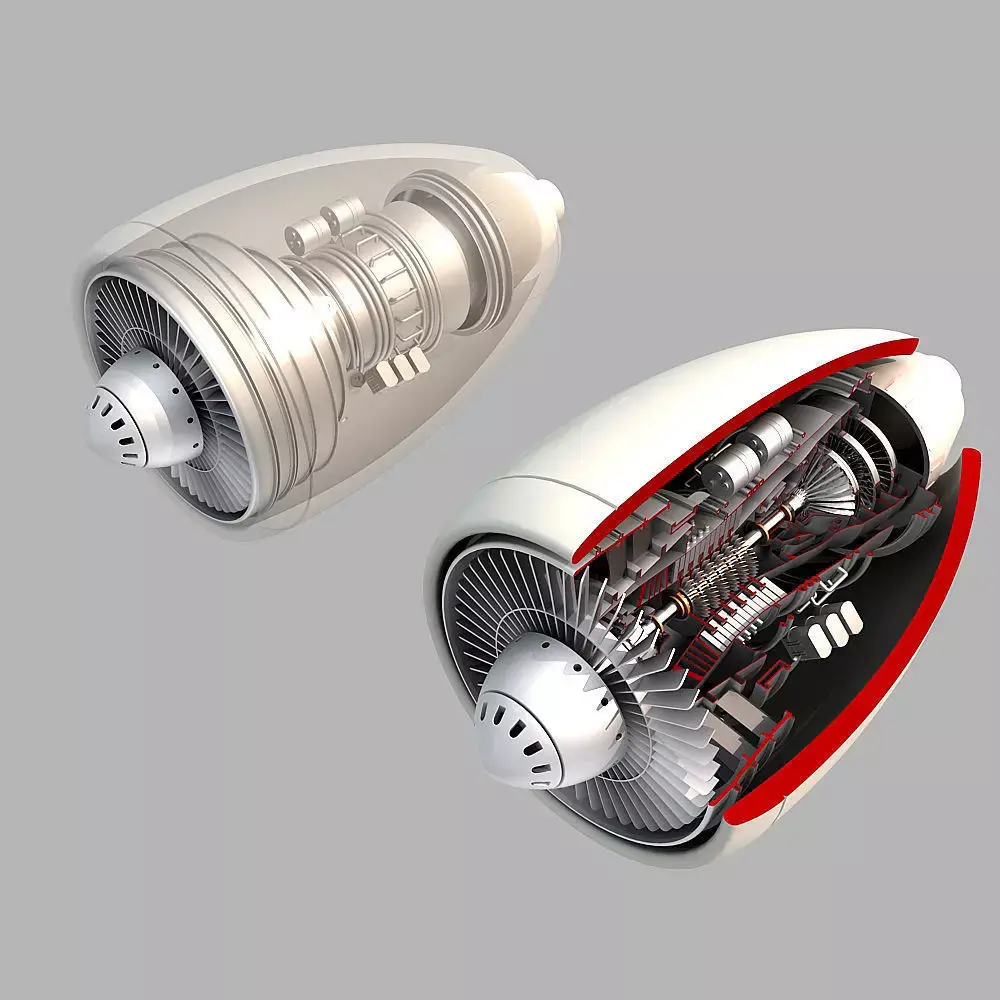 Turbine engine 02 3D model