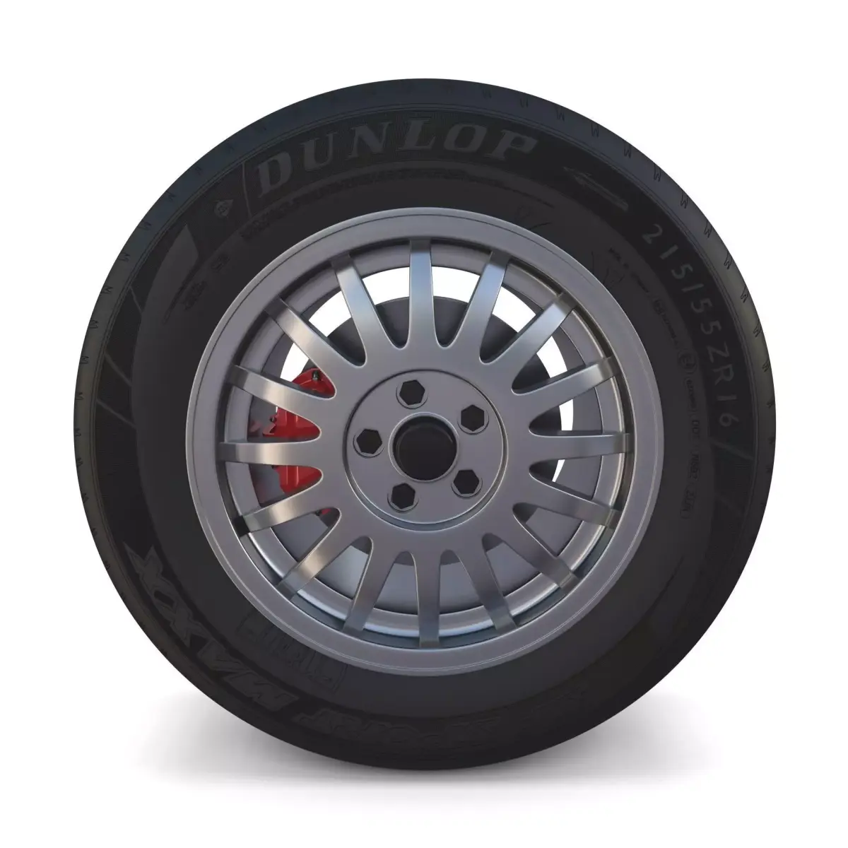 Generic Alloy Wheel and Brake 3D model