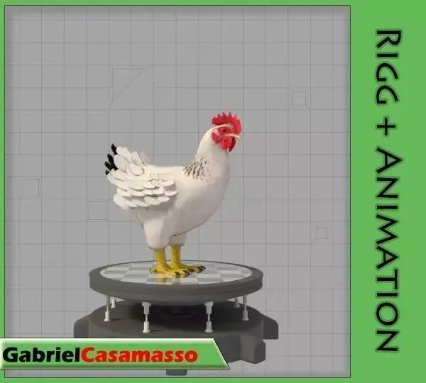Chicken figurine 3D model