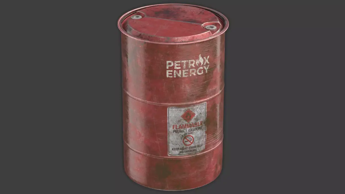 Industrial Oil Barrel 3D model