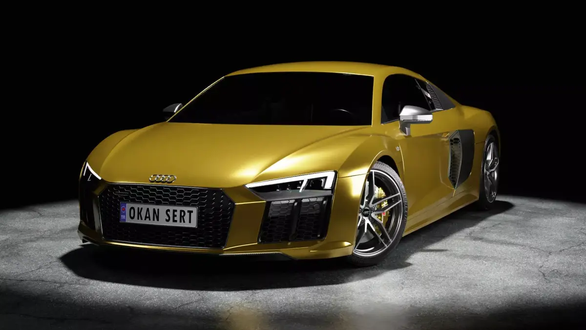 Audi R8 V10 Design and Rendering Free 3D model