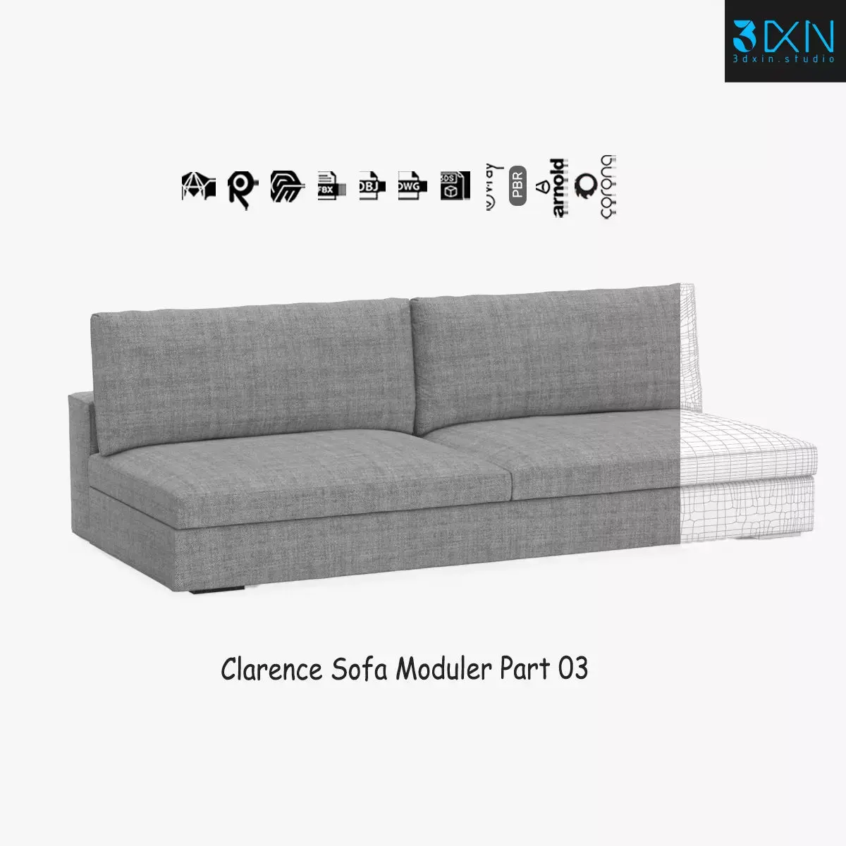 Clarence Sofa Moduler Part 03 3D model