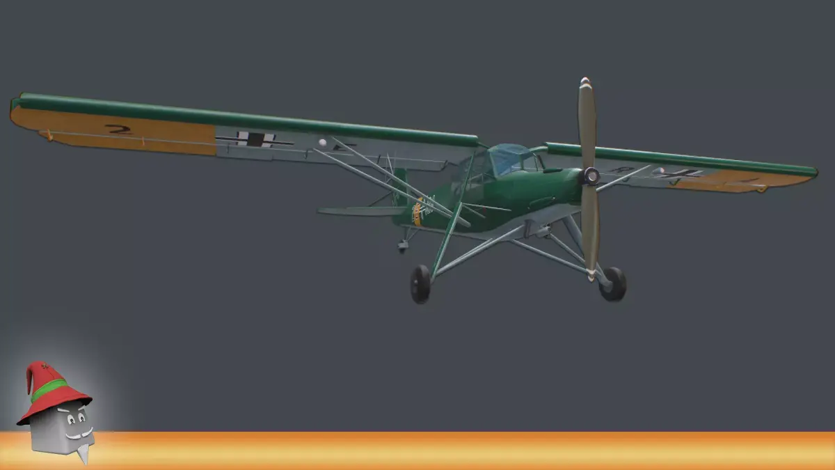 Fieseler Fi 156 Storch Low-poly 3D model