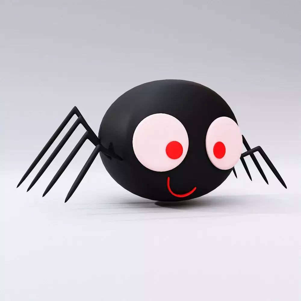 Spider cartoon  low poly 3d model 3D model