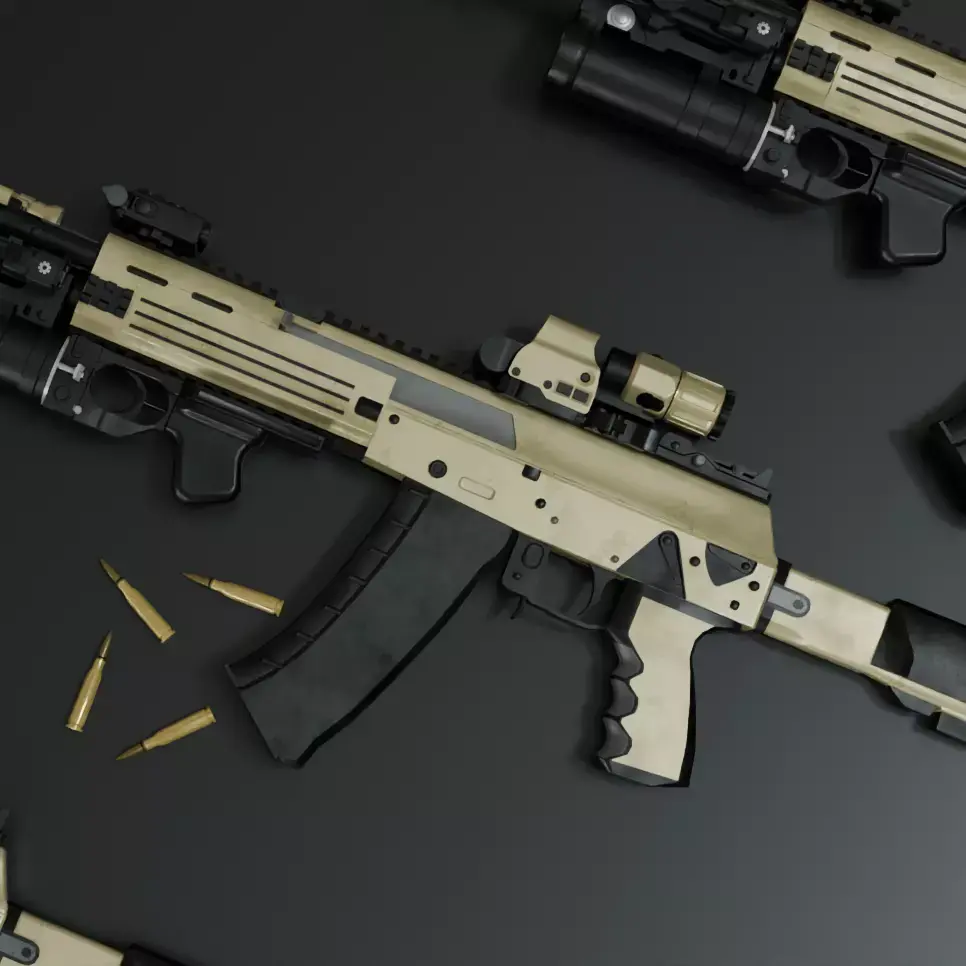 AK12BR Low-poly 3D model