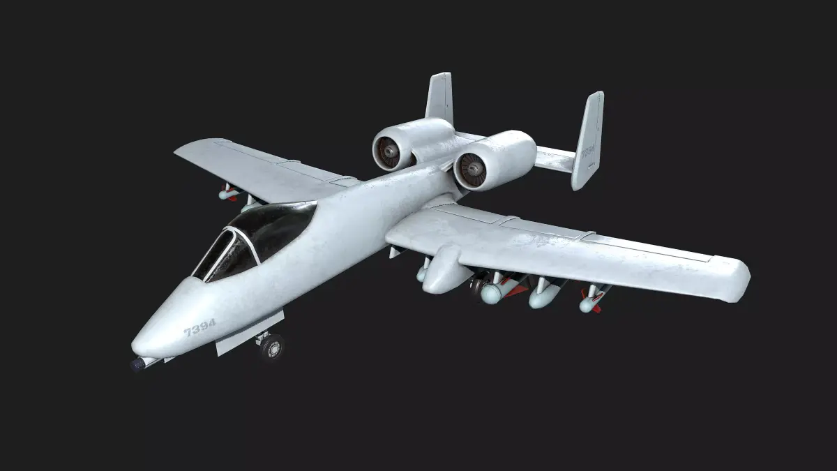A-10 Thunderbolt  Low-poly 3D model