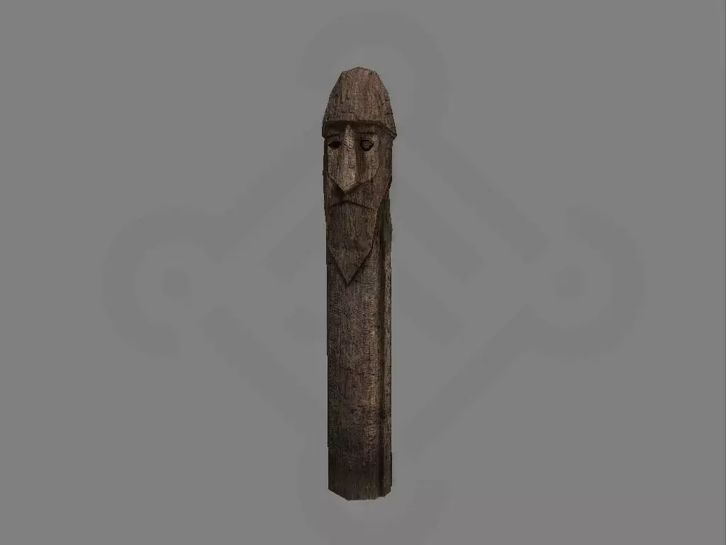 Viking pole god Odin Low-poly 3D model