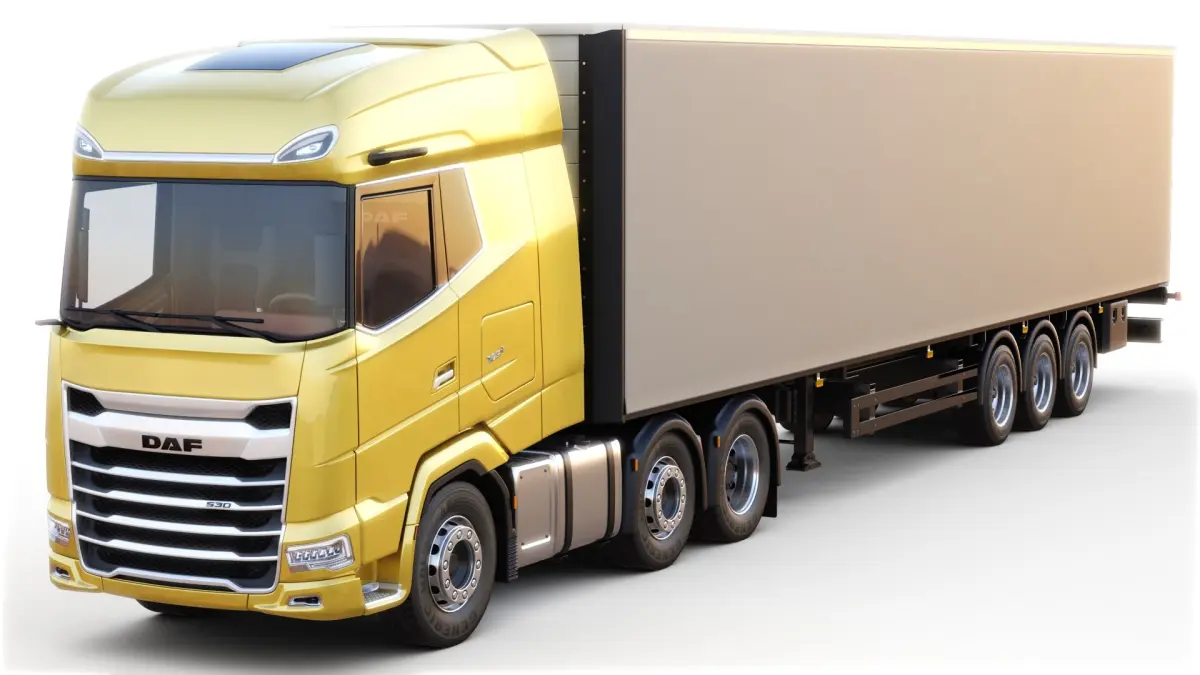 DAF XG semi truck with trailer 3D model