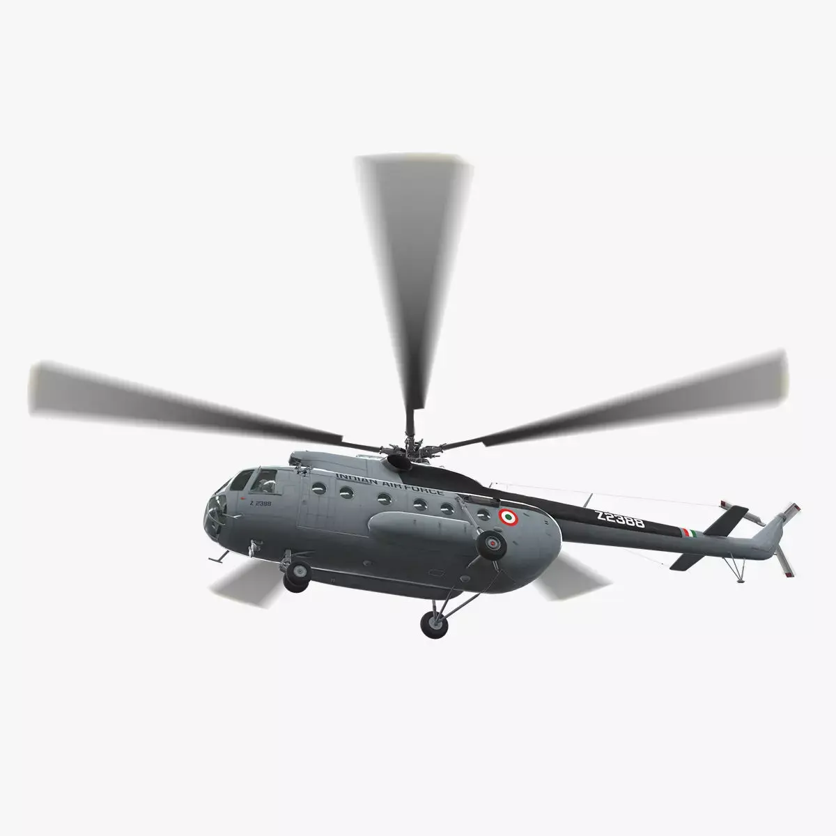 Mi-8T India Air Force Animated Low-poly 3D model