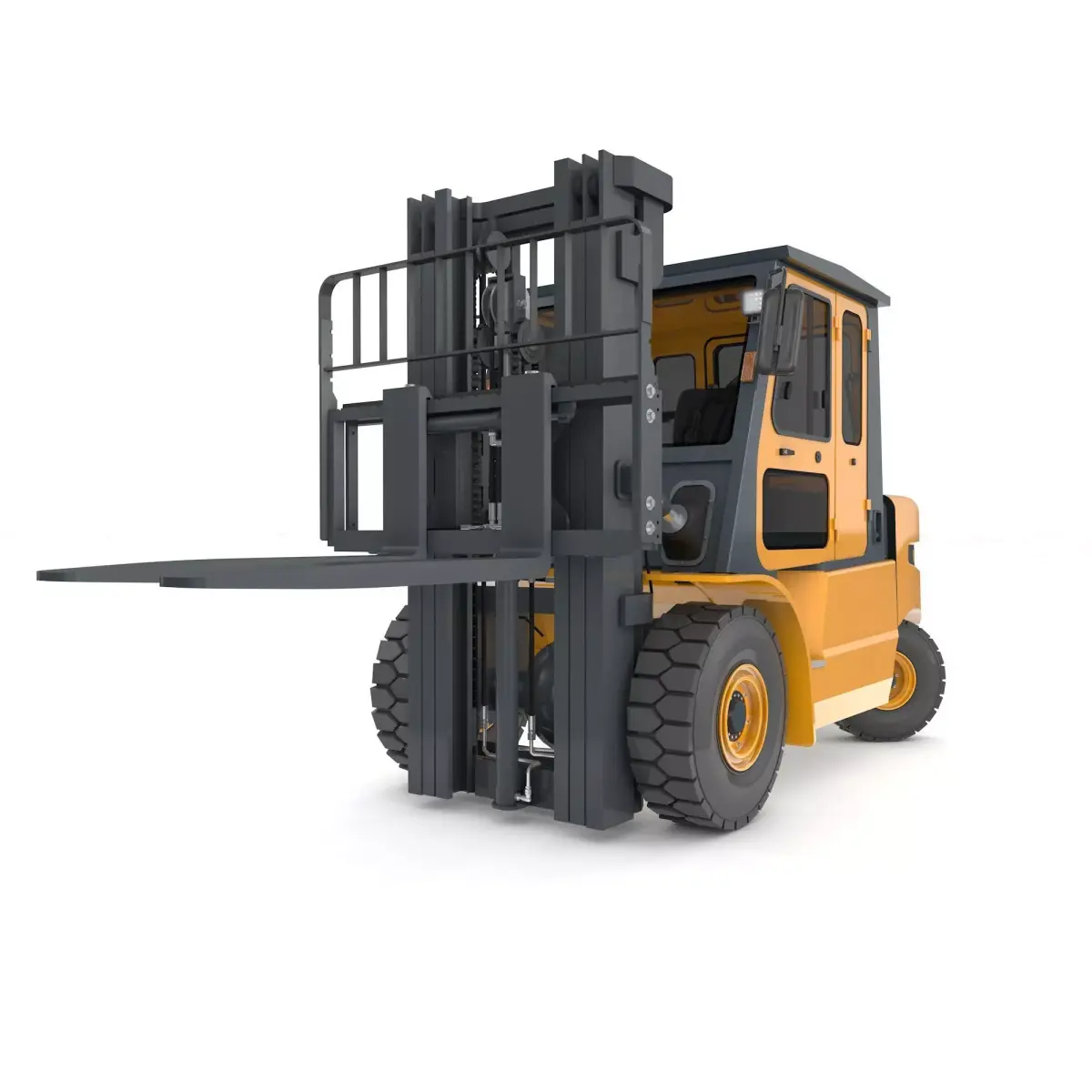 Forklift Animated with Cabinet 3D model