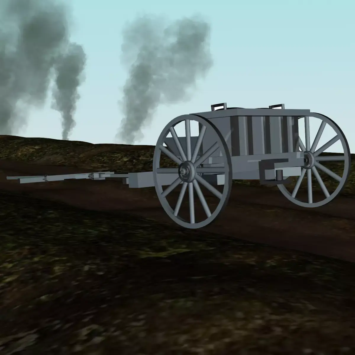 Napoleonic era British artillery Limber 3D model