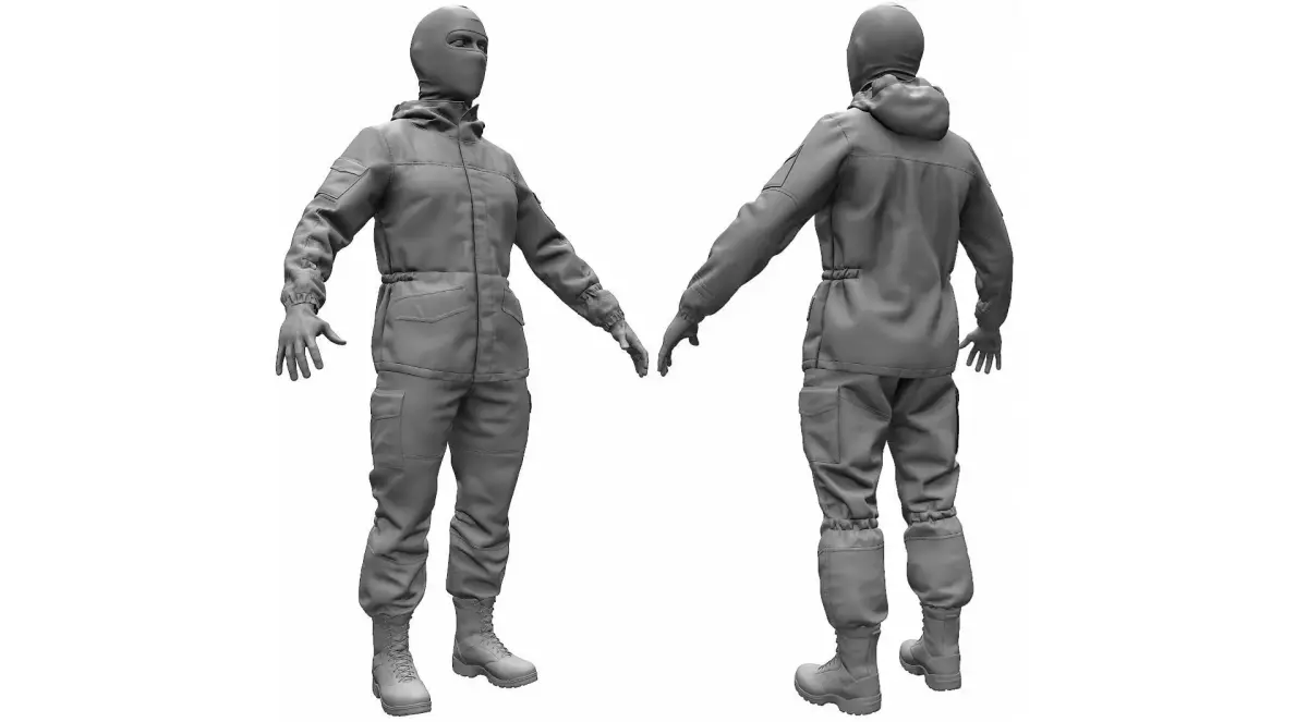 Russian Military Uniform Gorka High Poly 3D model
