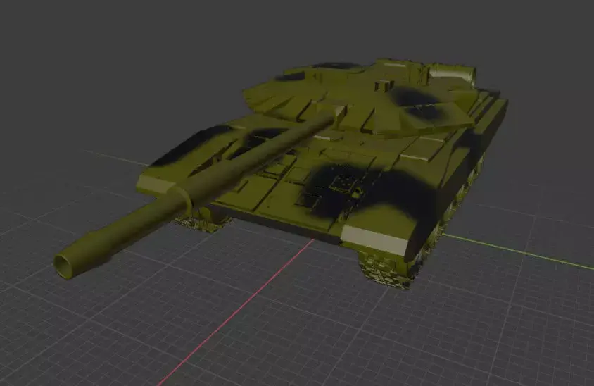 t-90 tank Low-poly 3D model get