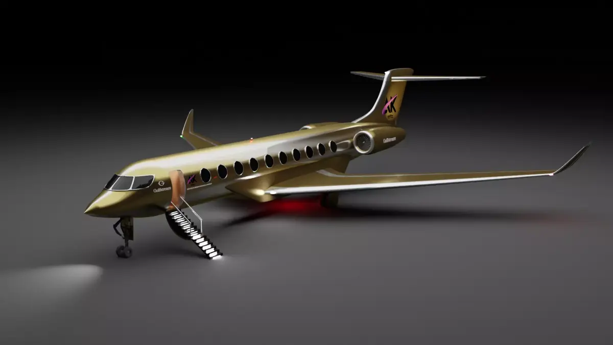 Gulfstream G700 Low-poly 3D model