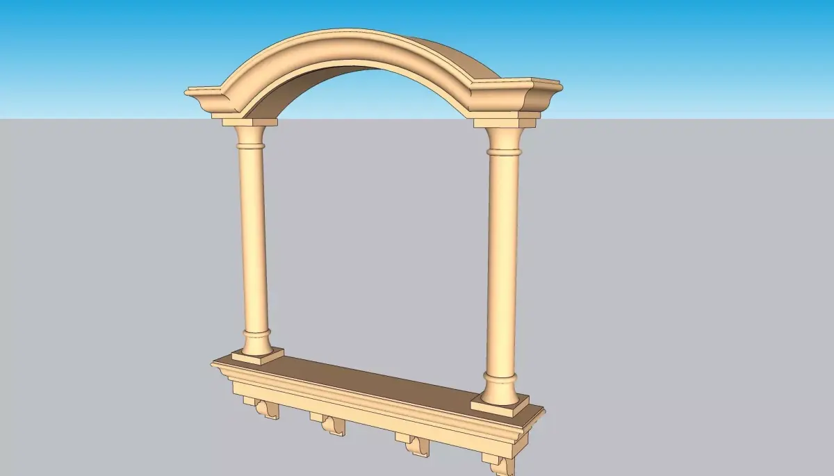 indian jodhpuri stone jharokha window 3d modal  3D model