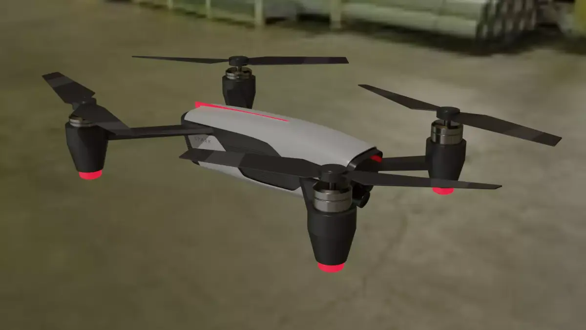 Dji  Drone Low-poly 3D model
