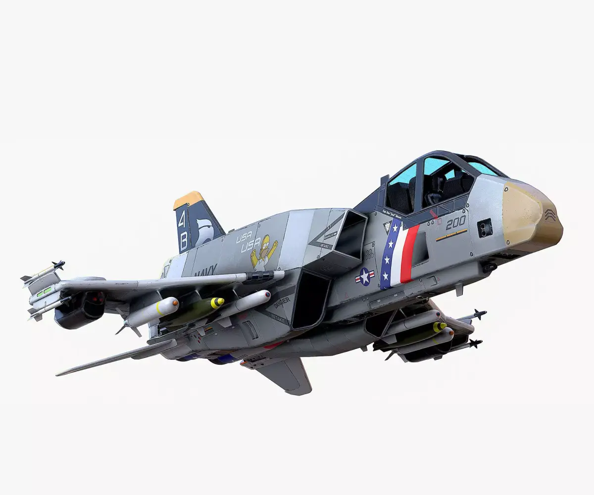 Sci-Fi Jet Fighter Plane Raptor USA PBR 3D model