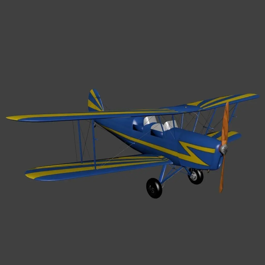 Stampe SV 4 Low-poly 3D model