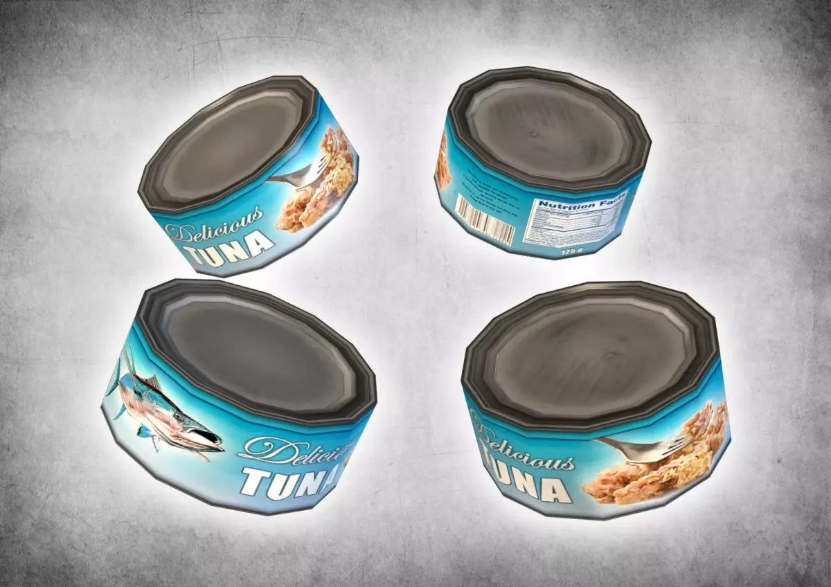 Canned Tuna Low-poly 3D model