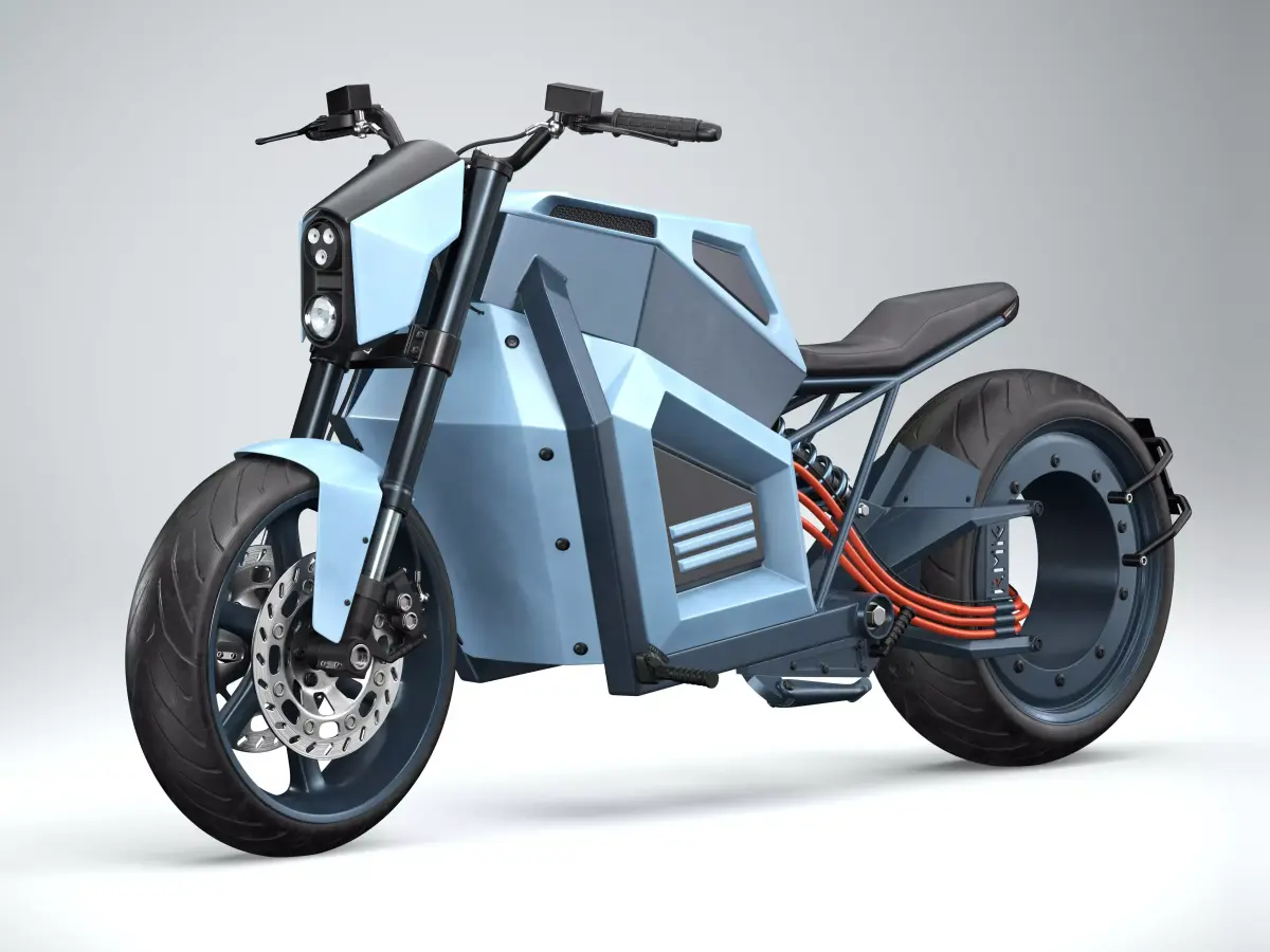 RMK E2 electric motorcycle Blue 3D model