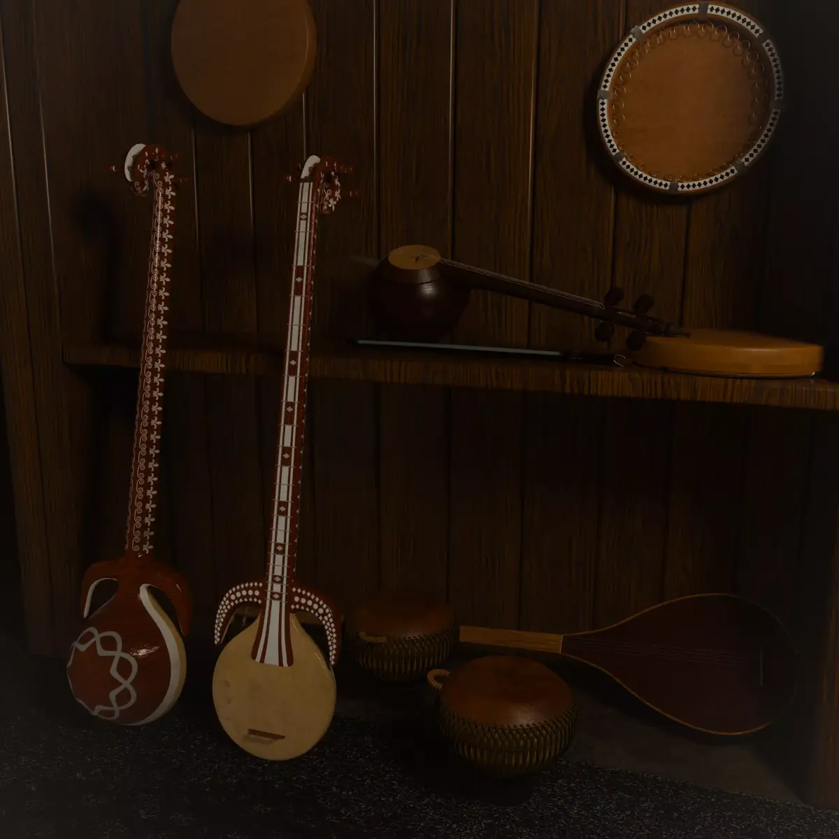Central Asian Instruments  3D model