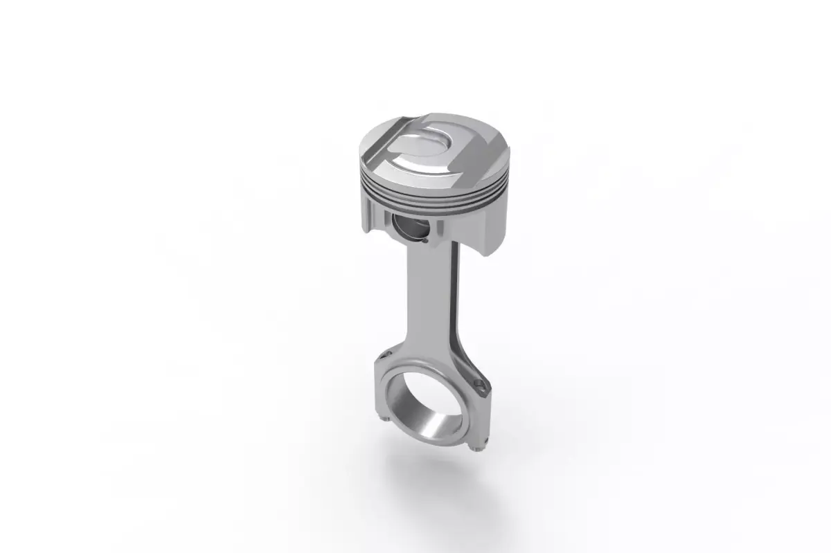 piston and connecting rod 3D model