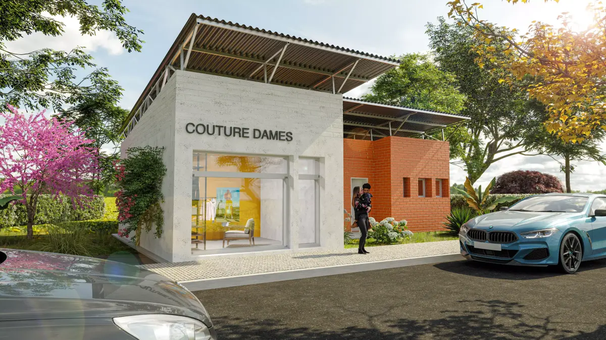 Small Shop Cinema 4D Corona Render 3D model