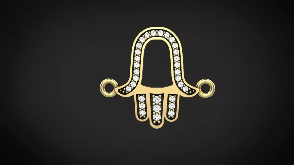 Fatima hand pendant-bracelet-part 3D print model