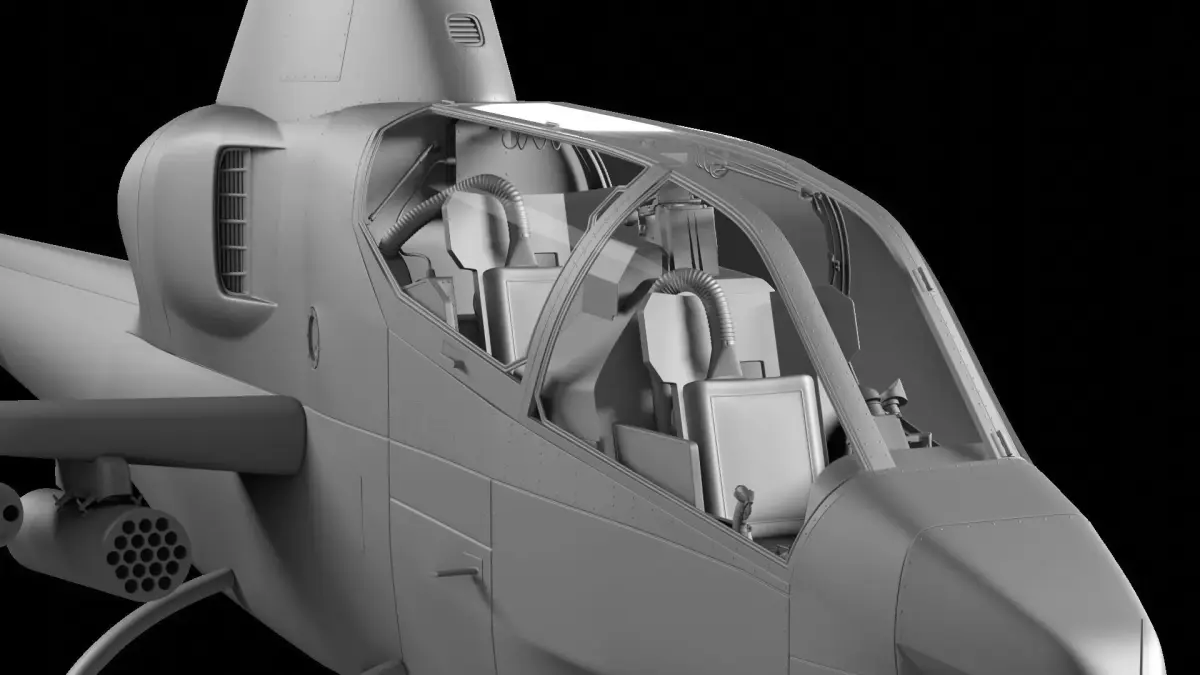 AH-1 - Cobra Attack Helicopter 3D model
