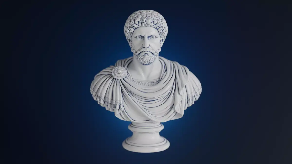 Marcus Aurelius Bust - 3 Versions Low-poly 3D model