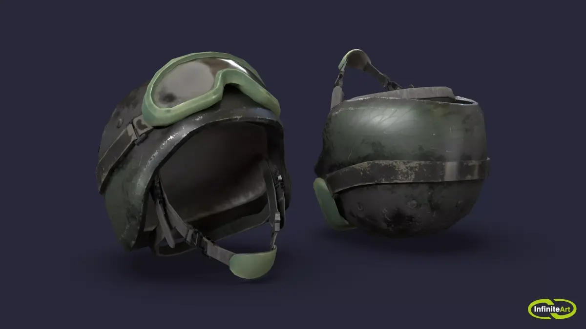 Helmet Low-poly 3D model shop
