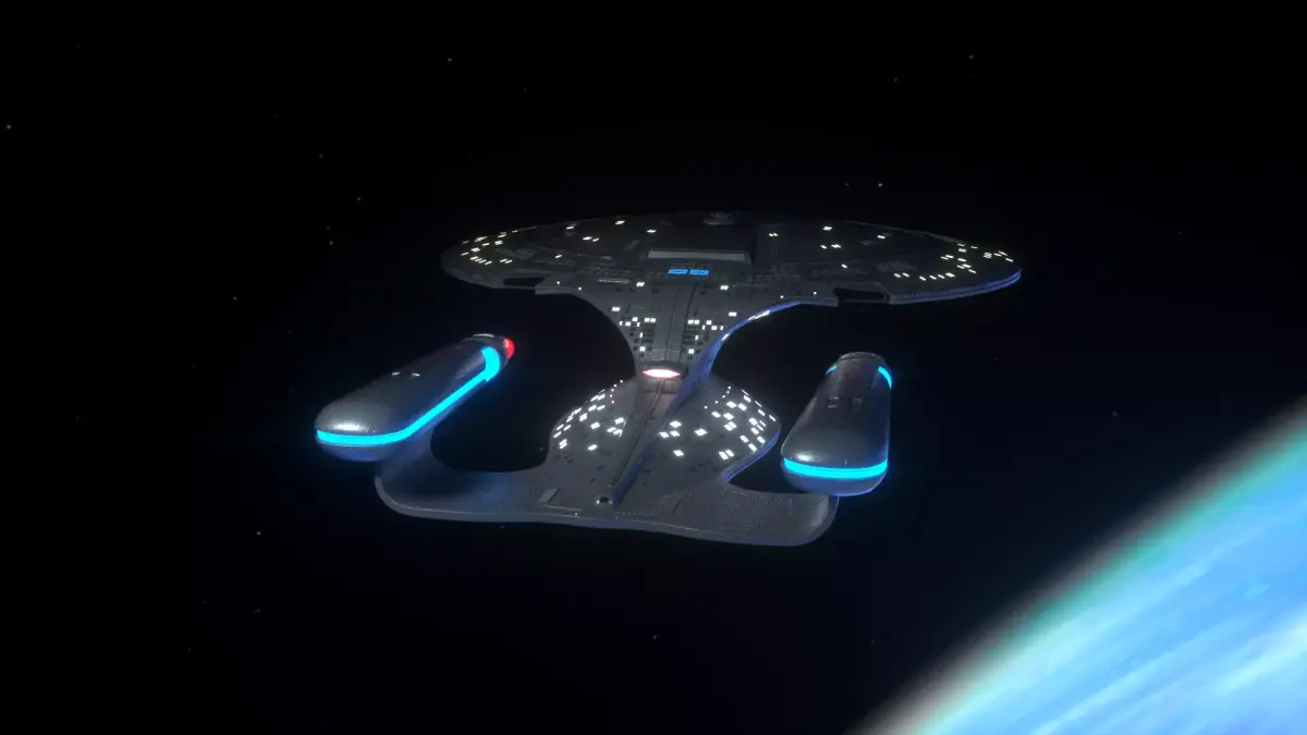 Star Trek Galaxy Class USS Enterprise NCC-1701-D PBR Low-poly 3D model