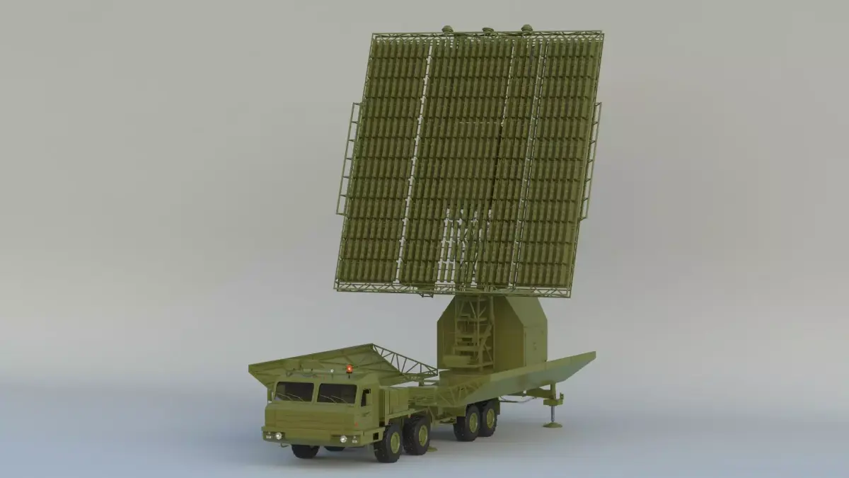 55Zh6ME Nebo M RLM-DE L-Band Radar System 3D model