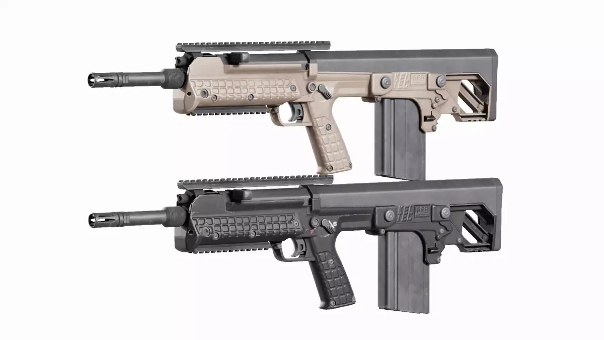Kel-Tec RFB 762x51 NATO Bullpup Rifle Low-poly 3D model