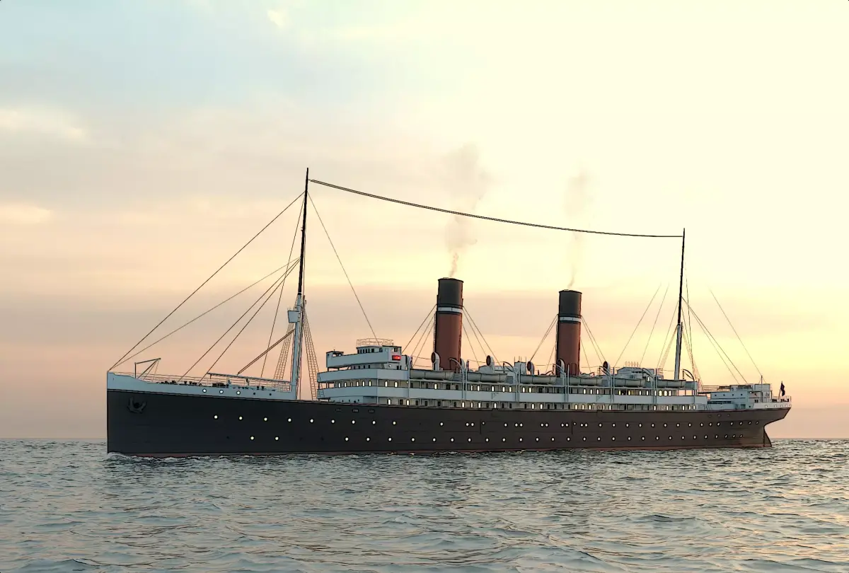 Passenger Steam Ship 3D model
