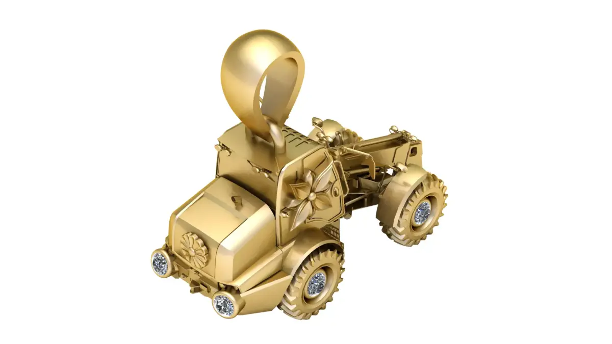 Luxury Tractor Pendant STL  3D print model