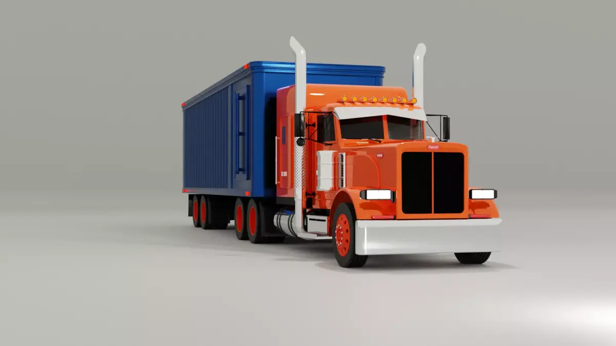 peterbilt 379x 3d model Low-poly 3D model