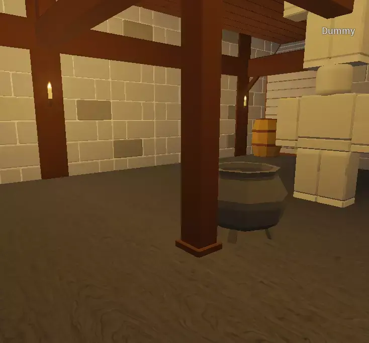 Cauldron room with pot Free 3D model