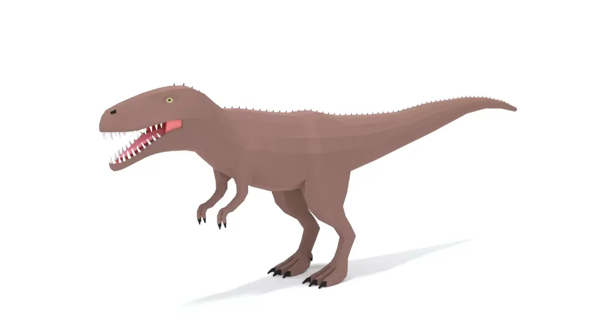 Low Poly Cartoon Torvosaurus Dinosaur Low-poly 3D model