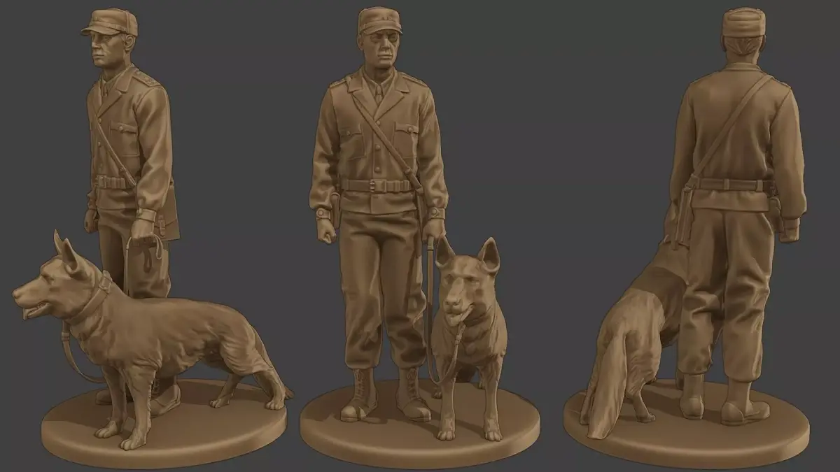 Czechoslovak communist Police K9 001 3D print model