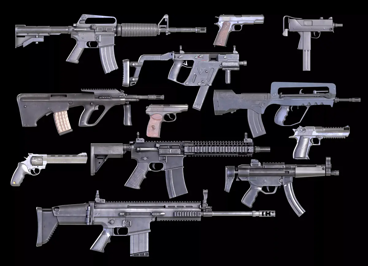 WEAPONS PACK LOW-POLY PBR Low-poly 3D model