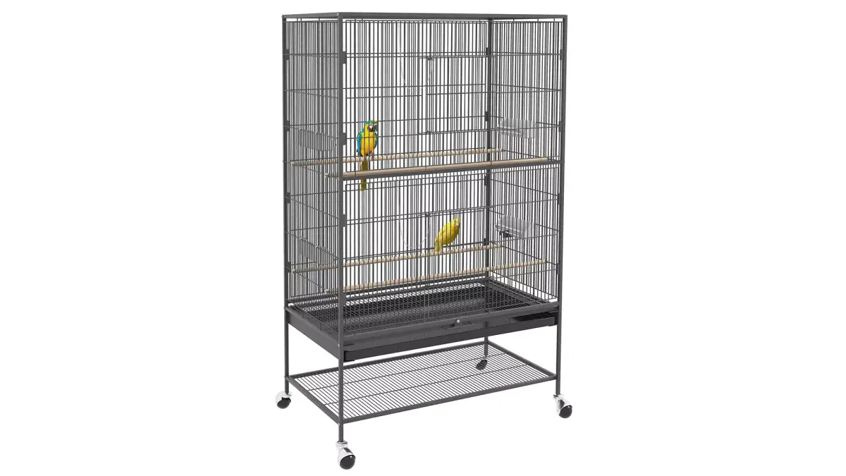 Bird Cage with Rolling Stand 3D model