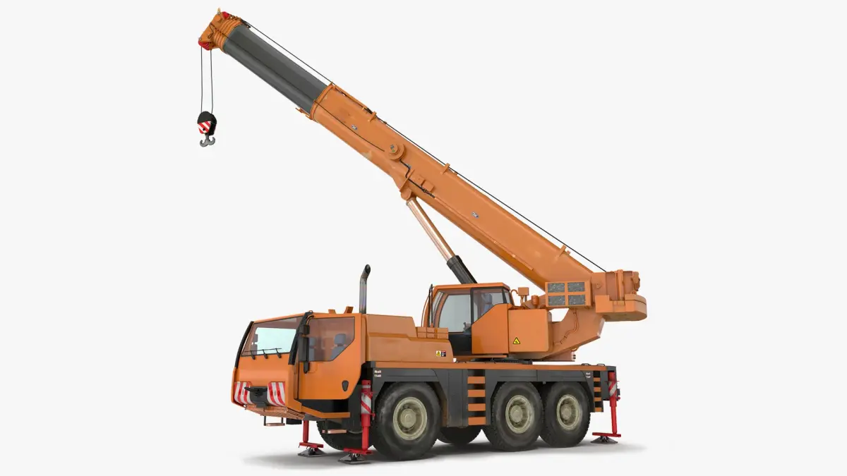 Liebherr Mobile Crane Rigged 3D model