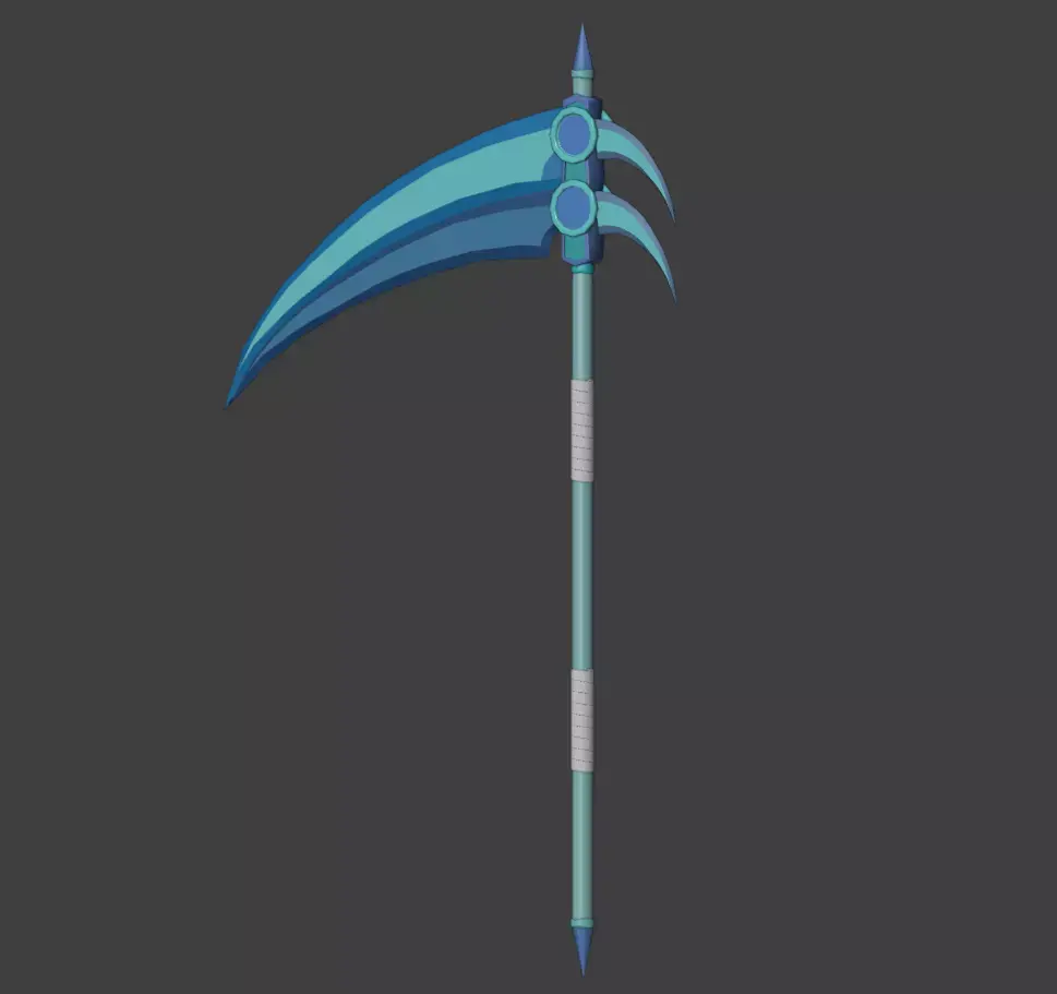 Icesickle - Terraria Inspired Scythe Low-poly 3D model