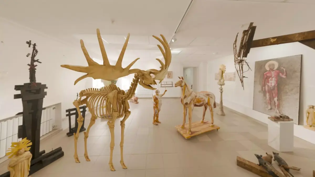 Realistic Mammals Fossil - Megaloceros Low-poly 3D model