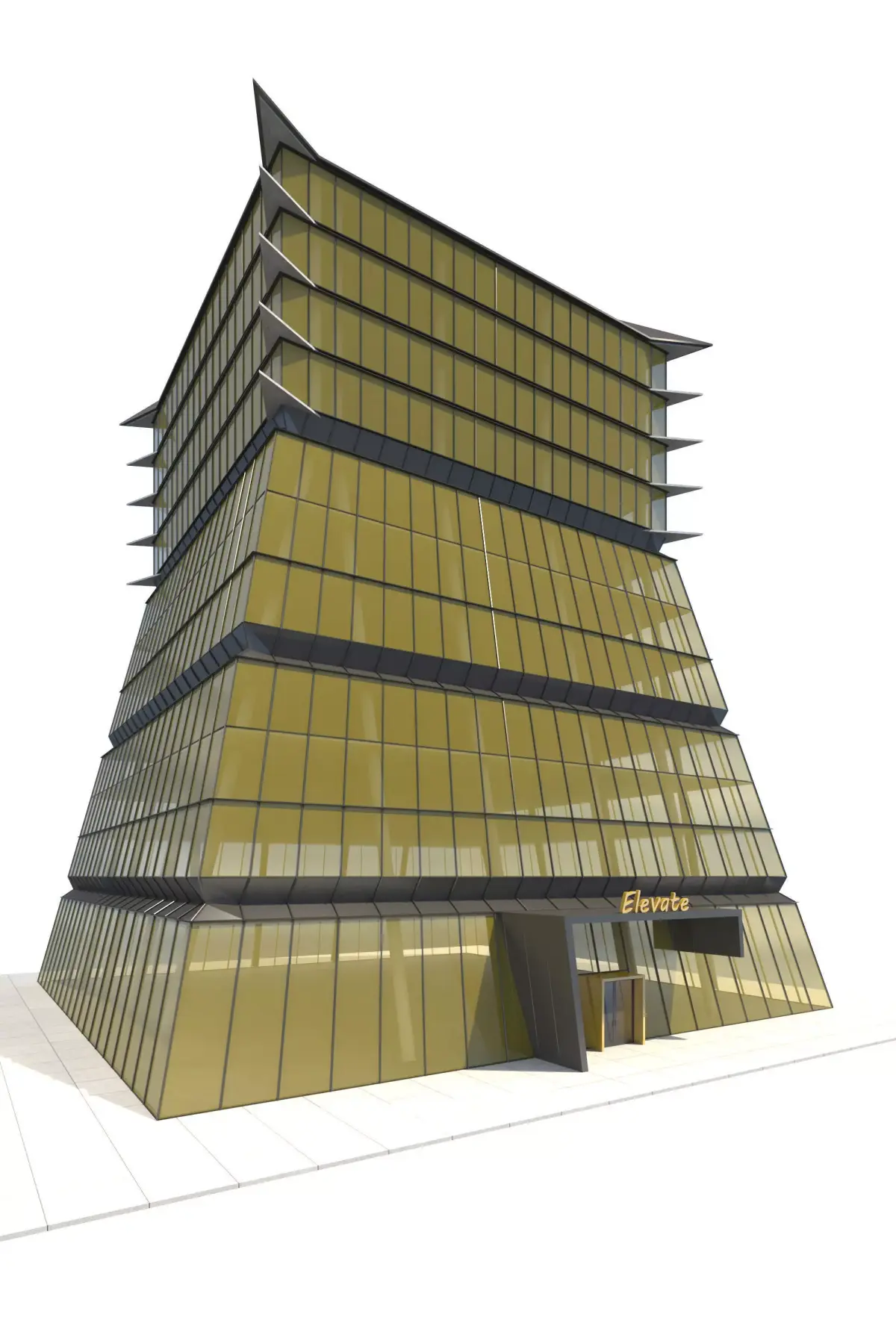 Commercial Building-021 Office Tower 3D model