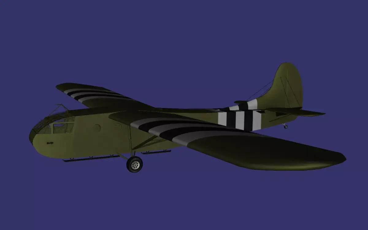 Waco CG 4 Hadrian Low-poly 3D model