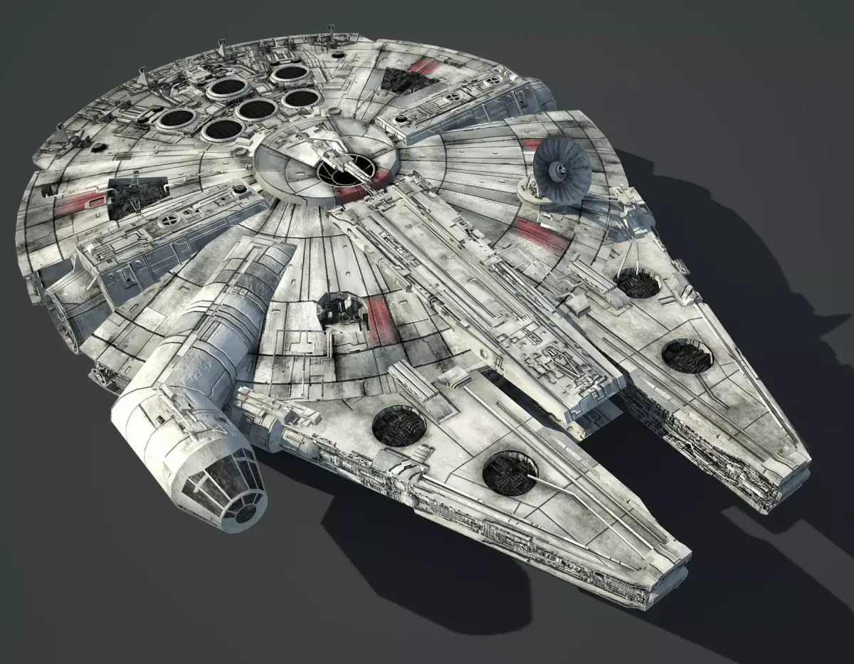 Game Ready Star Wars Millennium Falcon Low-poly 3D model